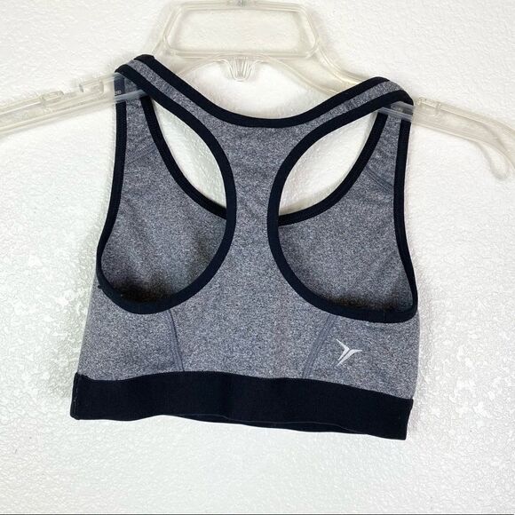 Old Navy Active Go Dry Grey & Black Racerback Sportsbra - Picture 2 of 4